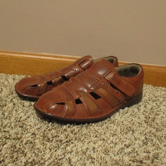 Stacy Adams Bridgeport Closed Toe Fisherman Sandal Men's 9 Brown - Picture 4 of 16